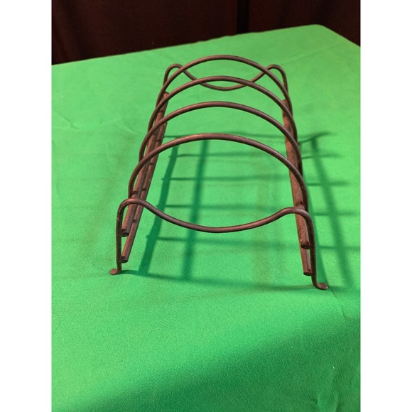 Vintage Metal Wire Bill Letter Mail Holder Mid Century Modern Shabby - Picture 3 of 5